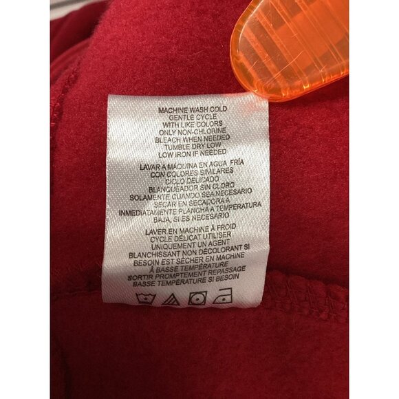 Big Chill Women's Red Double Breasted Trench Coat Peacoat Belted Fleece Jacket - Picture 9 of 10